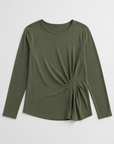 JOH Apparel Kary Side-Twist Long Sleeve Knit Top