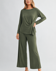 JOH Apparel Kary Side-Twist Long Sleeve Knit Top