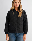 JOH Apparel Janessa Lightweight Quilted Bomber Jacket