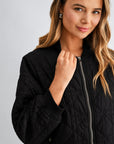 JOH Apparel Janessa Lightweight Quilted Bomber Jacket