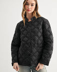 JOH Apparel Jessalynn Rhinestone Diamond Quilted Jacket