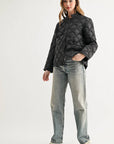 JOH Apparel Jessalynn Rhinestone Diamond Quilted Jacket