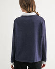 JOH Apparel Kevin Layered Look Collared Sweater Top