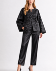 JOH Apparel Corrine Satin Pants with Braided Pockets