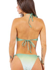 One PIece Ombre Side Tied Halter Swimsuit