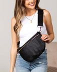 Vivienne Solid Woven Crossbody Sling Bag
