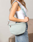 Layla Woven Checkered Crossbody Sling Bag