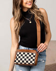 Jessie Mixed Media Camera Crossbody Bag