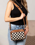 Jessie Mixed Media Camera Crossbody Bag