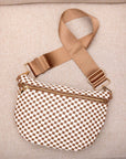 Layla Woven Checkered Crossbody Sling Bag