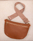 Layla Woven Checkered Crossbody Sling Bag