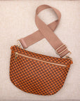 Layla Woven Checkered Crossbody Sling Bag
