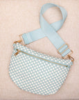 Layla Woven Checkered Crossbody Sling Bag