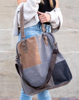 Colorblock Messenger Bag