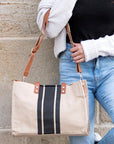 Canvas Stripe Tote