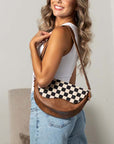 Karlie Checkered Convertible Shoulder & Crossbody Bag