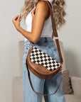 Karlie Checkered Convertible Shoulder & Crossbody Bag