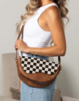 Karlie Checkered Convertible Shoulder & Crossbody Bag
