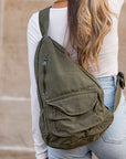 Oversize Canvas Sling Bag