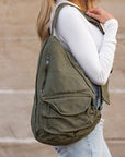 Oversize Canvas Sling Bag