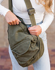 Oversize Canvas Sling Bag