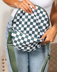 Olivia Nylon Check Foldover Crossbody
