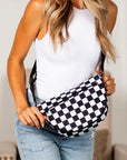 Olivia Nylon Check Foldover Crossbody