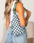 Kenzie Nylon Checkered Sling Bag