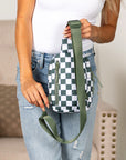 Kenzie Nylon Checkered Sling Bag
