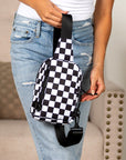 Kenzie Nylon Checkered Sling Bag
