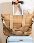 Mila Quilted Traveler Tote with Mini Clutch