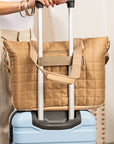 Mila Quilted Traveler Tote with Mini Clutch