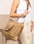 Mila Quilted Traveler Tote with Mini Clutch