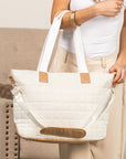 Mila Quilted Traveler Tote with Mini Clutch