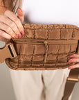 Evyn Quilted Puffer Sling Crossbody Belt Bum Fanny Waist Bag