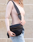 Gia Double Zip Nylon Crescent Sling