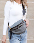 Gia Double Zip Nylon Crescent Sling