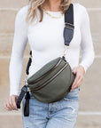Gia Double Zip Nylon Crescent Sling