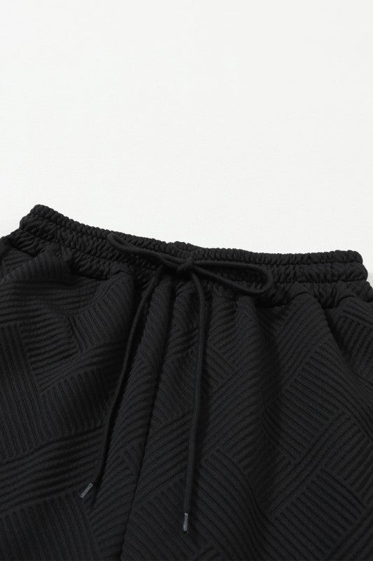 Textured Top and Pants Set