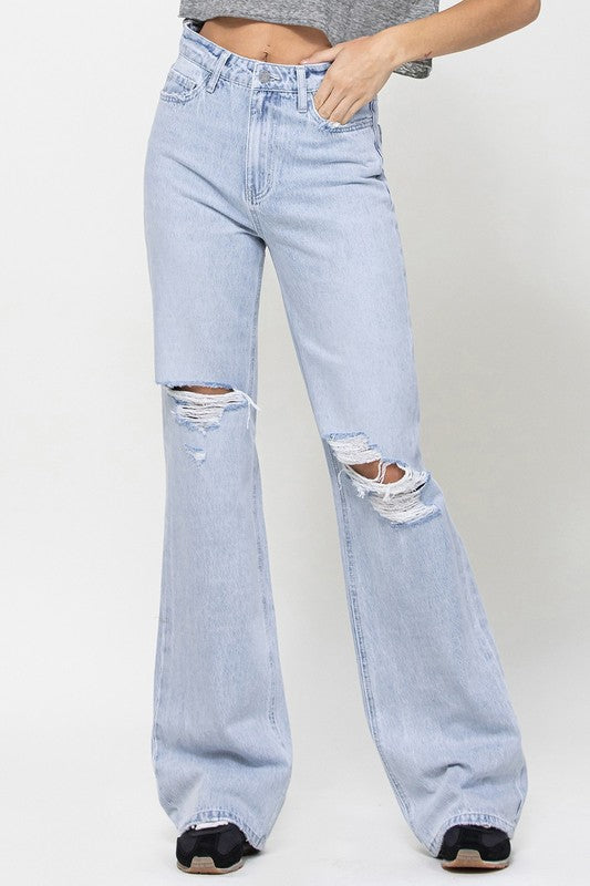 VERVET Burnt Super High Rise 90's Vintage Flare Jeans