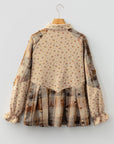Floral Patchwork Ruffle Shacket | Cottagecore Layering