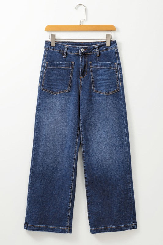 Denim Patch Pocket Shift Jeans