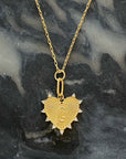 Clip Hanging Initial Heart Necklace