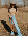 Rosalie Rivet Suede Hobo Bag