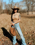 Rosalie Rivet Suede Hobo Bag