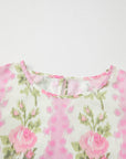 Floral Ruffle Short Sleeve Top