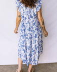Floral Ruffle Tiered Midi Dress