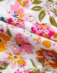 Floral V-Neck Short Sleeve Maxi Dress