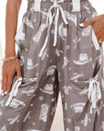 Western Cactus Cowgirl Drawstring Jogger Pants