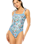 One Piece Bathing Suit with Floral Print